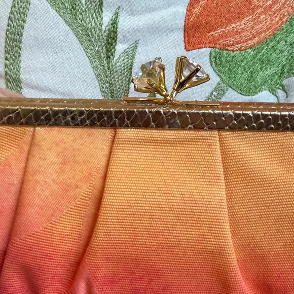 VINTAGE COACH KISSLOCK BAG 7553 GOLDEN PYTHON OPTIC SIGNATURE CANVAS LTD ED NWOT - Picture 10 of 15